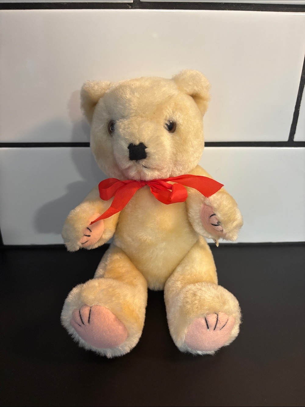 Vintage 90’s Teddy Bear 10" Stuffed Plush with Jointed Arms & Legs
